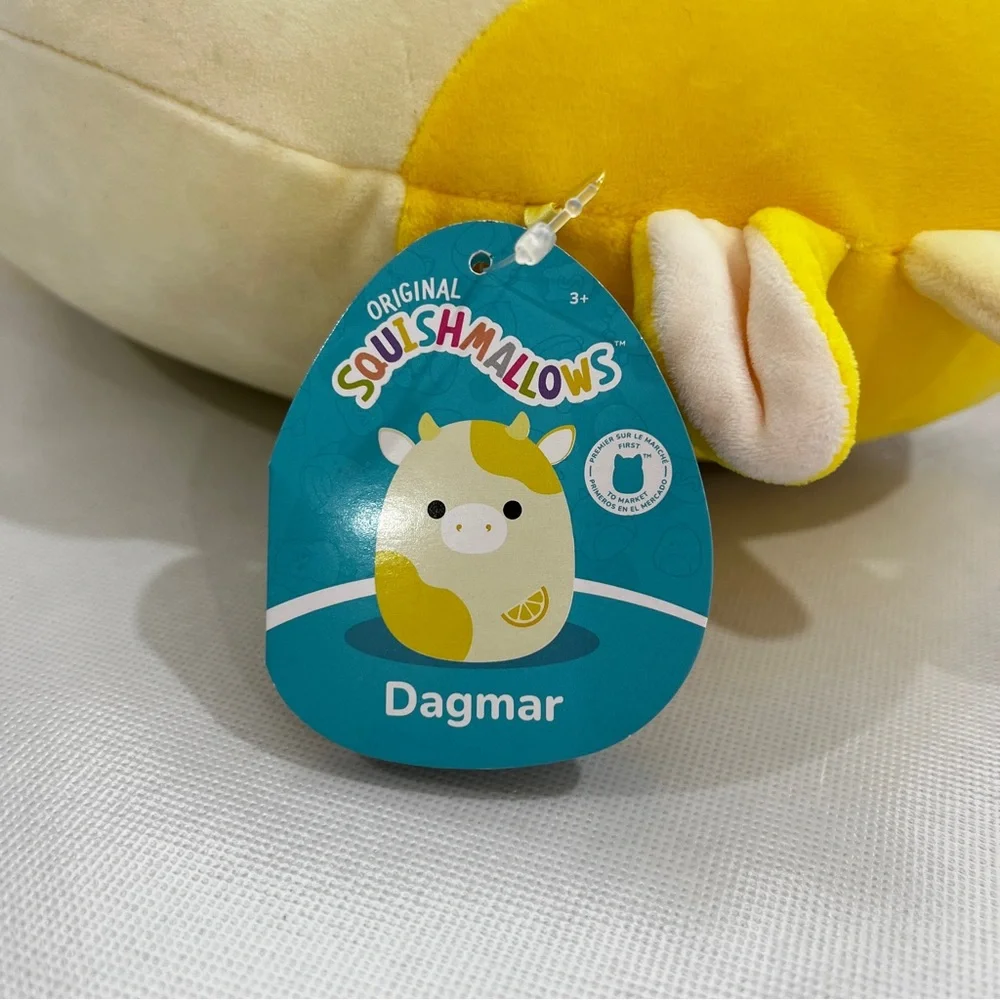 Squishmallows Dagmar The lemon Cow Size 12.5" Yellow Plush  Soft - Picture 14 of 14